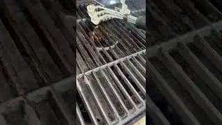 The NegGrill grill scrubber is useful. Just skids over the top of grill and can&rsquo;t get between rails.
