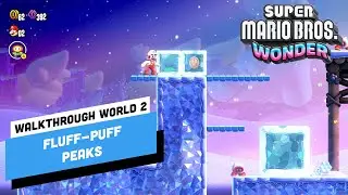 Super Mario Bros. Wonder &ndash; World 2 Fluff-Puff Peaks Gameplay