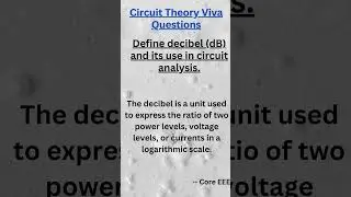 Exploring Decibels in Circuit Measurements #engineering #electronic