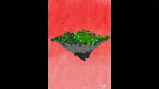 Try to draw a floating island #digitalart