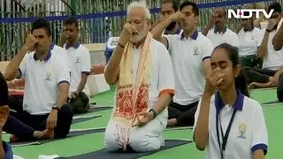 PM Modi Leads Yoga Day Celebrations From Mysuru