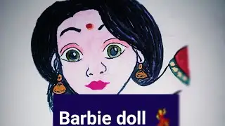 How to draw barbie girl face painting#girlfacedraw #barbie #shorts #youtubeshorts #paintingtutorial