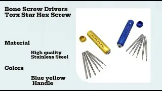 Bone Screw drivers Torx Star /Hex Quick Coupling handle Veterinary orthopedic Instrument