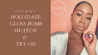 Fenty Beauty Gloss Bomb Holo'daze Collection Try On & Swatch | Is It A Fenty Beauty Christmas?