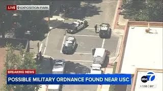 LAPD bomb squad discovers possible military ordnance in storage area in Exposition Park