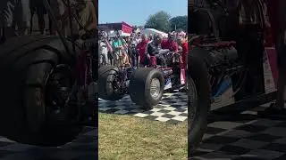 Bexhill 100 classic and custom car show 2025 . Dragster start up . 