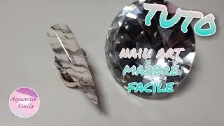 TUTO nail art marbr&eacute; au sharpie