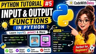 Python Tutorial #5 | Input(), Print() and User Input in Python Explained for Beginners 🐍💻
