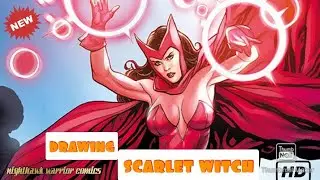 drawing scarlet witch from marvel comics