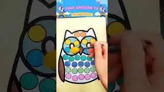 AN OWL POP IT - COLOR SAND PAINTING #shorts #satisfying #painting #sandart