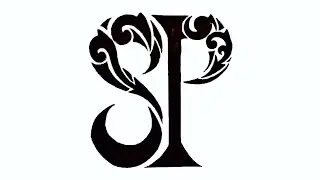Initial S and P alphabet Tribal Tattoo Design Drawing | How to draw Letter S & P Easy word TATTOO