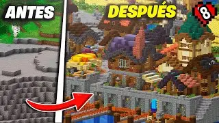 24 HORAS CONSTRUYENDO una ALDEA en Minecraft