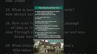 Part 5 - 5 Must Know Questions about The Sound and the Fury by William Faulkner - FPSC Lecturer Eng