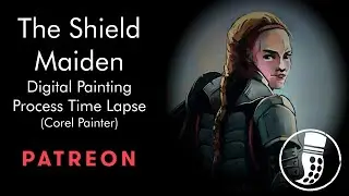The Shield Maiden (Digital Painting Process Time Lapse)