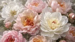 Soft Blush Peonies | Elegant Floral TV Art for Samsung Frame, LG OLED & Sony Bravia (Silent 4K)