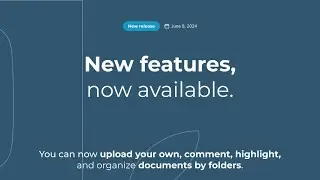 New Features: Custom Contracts, Folders, Comments & Version Control