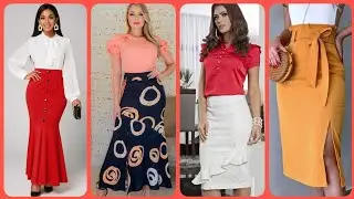 gorgeous 💞beautiful skirt design ideas - midi high waist skirt's ideas