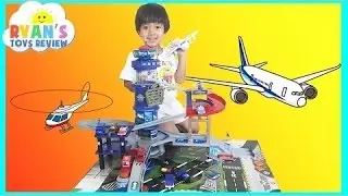Fast Lane Multi Level Airport Playset Disney Cars Toys for kids Lightning McQueen Ryan ToysReview