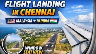 ✈️ Flight Landing in Chennai | Daytime Window Seat View | Malaysia to India @snmshine 