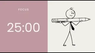 Try Focusing Like This for 1 Hour | Soft Piano, Falling Rain, Deep Focus | 1 Hour Pomodoro