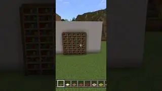 Minecraft Spruce Trapdoor Bookshelf Tutorial 📚📖 #minecraftbookshelf #shorts