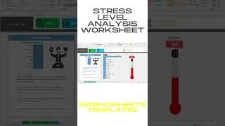 Stress Level Analysis Worksheet #excel #worksheet #stress #spreadsheet #exceltips