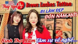 Thuý Nga đi làm đẹp đón năm mới.. Bình thợ xăm tâm sự về nghề…