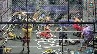 LUCHA EN JAULA 12 LUCHADORES EXPENEN SU MÁSCARA O CABELLERA. LUCHA LIBRE BOOM- IWRG