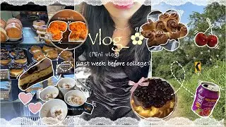 [VLOG]Last week before college|saying goodbyes🌸:cinnamon rolls and cheesecake| Mini vlog🎀| Fall szn🌟