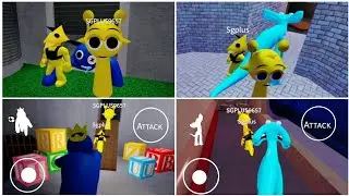 What If I Become Blue & Cyan In Rainbow Friends Chapter 1 2 Escape As Yellow & Yellow Sprunki