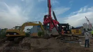 Unbox New machine SANY SR155 PILE DRILLING RIG At Work Side