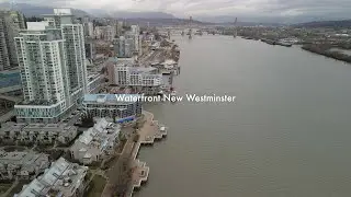 Waterfront New Westminster Aerial Drone Shot 7