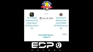 2026 NJYS Futsal Championship - Game 1 The FA NJ Futsal 2018 Black vs RSM Premier 2018