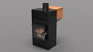 DIY Combined pellet-wood gravity stove. Печь комбинированная пеллетно-дровяная гравитационная