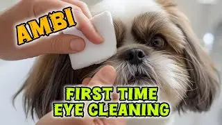 Ambi Puppy First Time Eye Cleaning😍