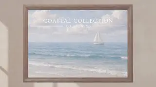 Sailing at Sea Landscape &bull; Vintage TV Art Frame &bull; Calm Beach Waves Painting &bull; The Coastal Collection