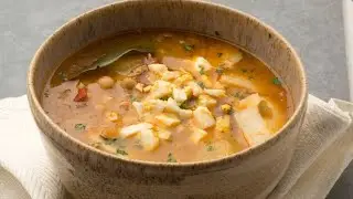Receta de bacalao con garbanzos - Karlos Arguiñano