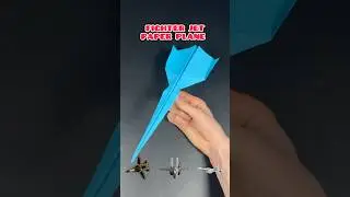 Origami Paper Airplane World Record Fighter Jet Tutorial #paperplane #origami #origamicraft #shorts