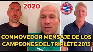 Conmovedor mensaje de Los campeones del triplete 2013 al Bayern Antes de la final champions 2020