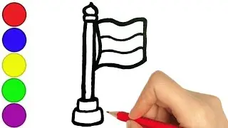 How To Draw a Indian Flag Colour Drawing Easy || Tiranga Drawing Easy ||  तिरंगा झंडा का चित्र 