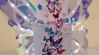 electric butterfly wings cake tutorial |how to deliver 3 tier cake