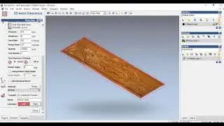 Artcam tutorial - cutting through in design-Woodcarving tricks- cnc wood carving.