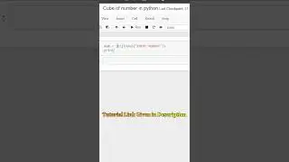 Cube of number Input by User Python 