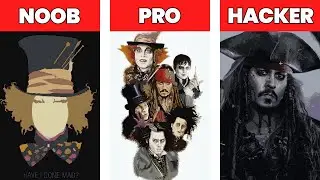 NOOB VS PRO VS HACKER Minecraft Pixel art 💥 Johnny Depp | Captain Jack Sparrow