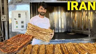 Baking Iranian Barbari Bread by a 30-Year Experienced Artisan