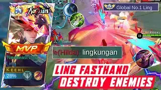 ENEMY TRASH TALK ME AND THIS HAPPENED! LING FASTHAND DESTROY ENEMIES - MOBILE LEGENDS