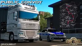 Euro Truck Simulator 2 Multiplayer Public Convoy Timelapse 24.11.18
