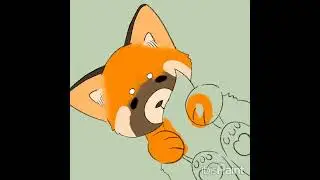 | Roxy | Red Panda X Fox | Support a 12 y/o artist? |#art #ibispaint #cutepanda #cute #fox #redpanda