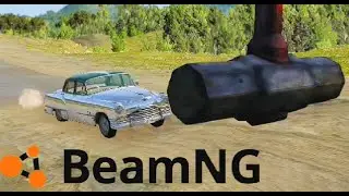 Giant Hammer has smashed all the vehicles in town. Irrational hammer crash test in BeamNG.drive!