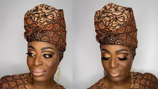 Ankara Inspired Makeup Look -  Brown, Black, & Gold | Look #7